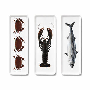 IKEA BEVISTA Nautical Serving Trays Set of 3 – Fish Lobster Crab

Description:
S